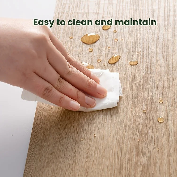Imitation Wood Grain Self-adhesive Floor Sticker Waterproof for Kitchen Bedroom Living Room Peel and Stick Flooring Home Decor