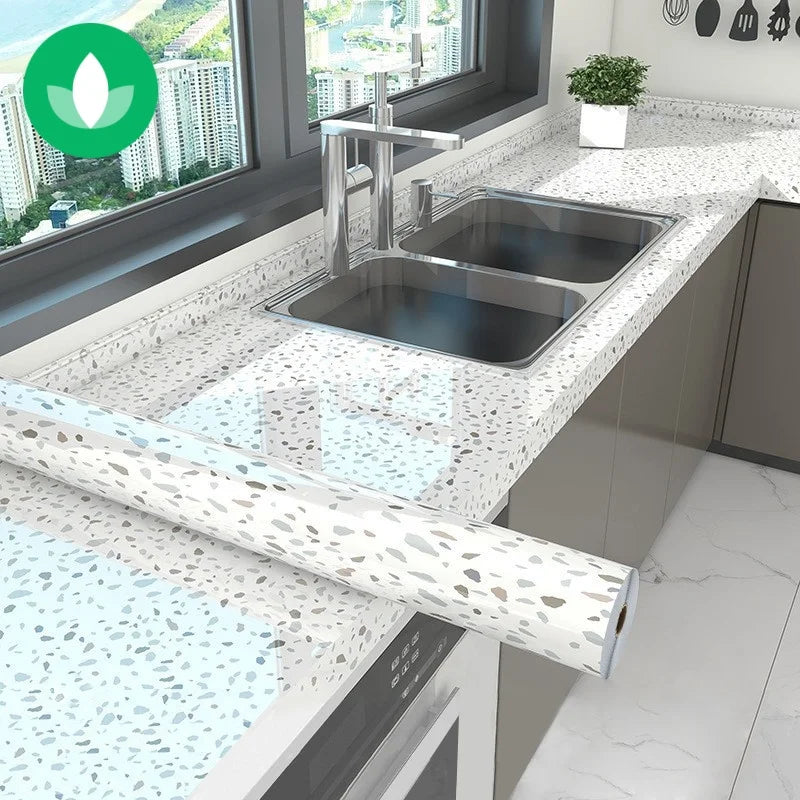 Waterproof Stone Wallpaper for Kitchen Cabinets and Interiors