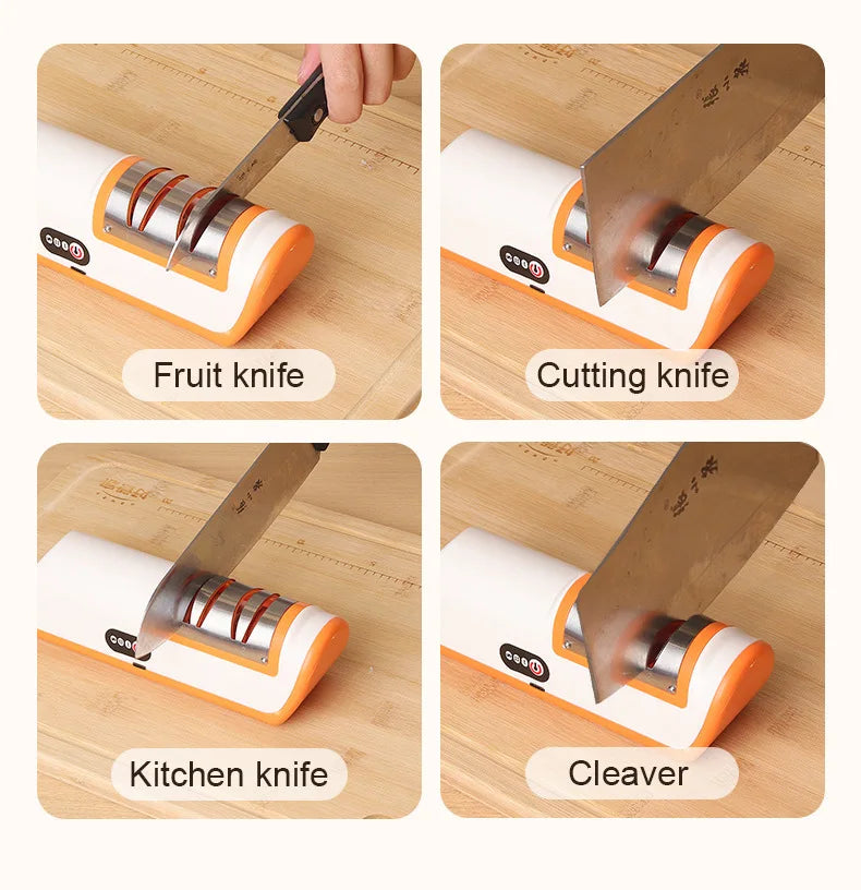4 speed multi-function electric knife sharpener for kitchen.