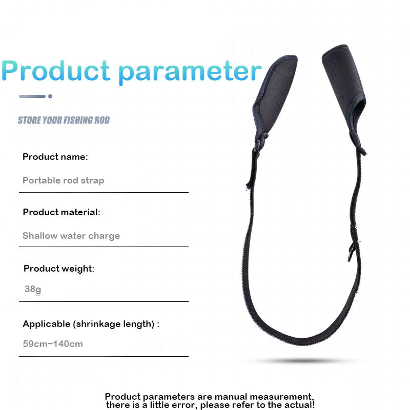 1-5PCS Cover Protector for Fishing Rod Tube Case Fishing Pole Sleeves Belt Fishing Rod Socks Srtap Rod Protector Adjustable