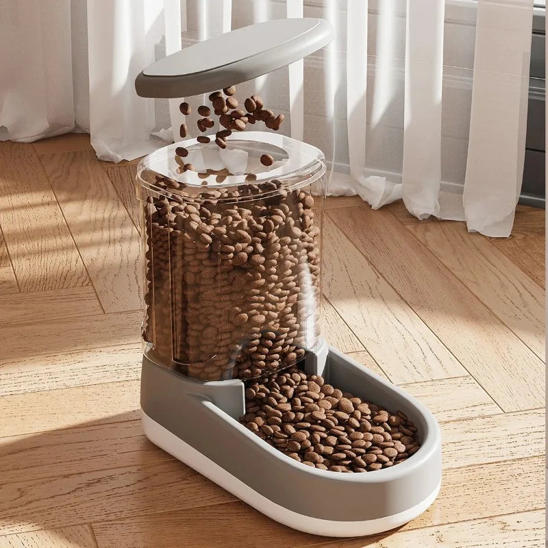 3.8L Large Capacity Pet Feeder Water Modern Design Dispenser Food Grade PP Material Anti Slip Bottom Design for Dog Cat Feeding - Daisan Mart