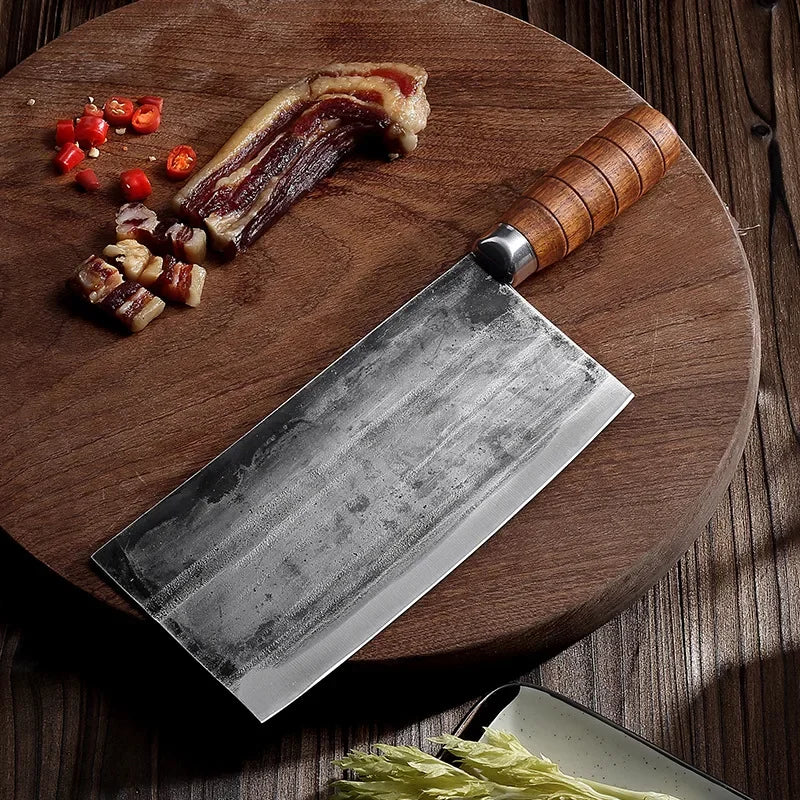 Wide Blade High Carbon Steel Knife - Kitchen Expert