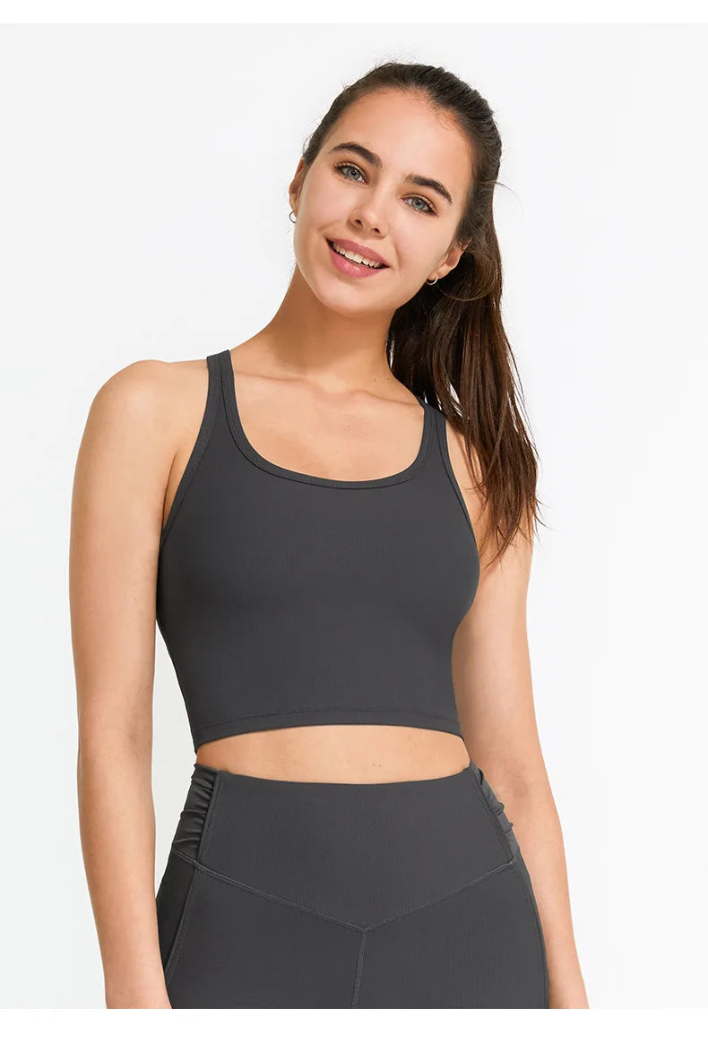 Áo Tập Yoga & Chạy Bộ Hở Lưng Dây Chéo Nữ Tính - Daisan Mart