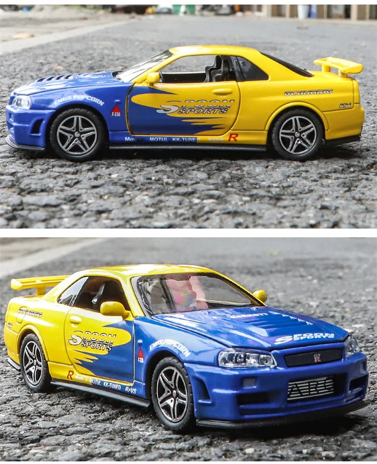 Mô Hình Xe Hợp Kim GTR R34 Skyline Cho Bé Trai - Daisan Mart