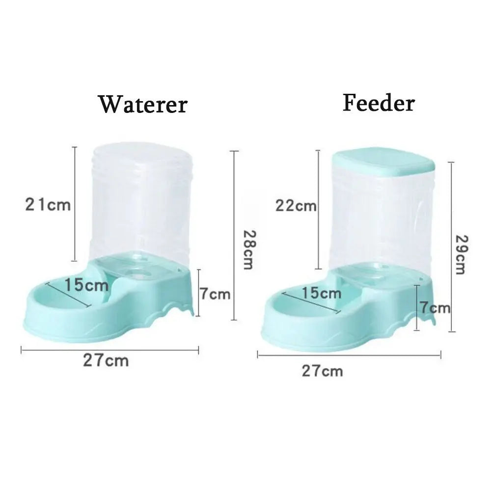 3.8L Automatic Pet Feeder Large Cat Dog Food Dispenser Water Fountain Drink Bowl - Daisan Mart