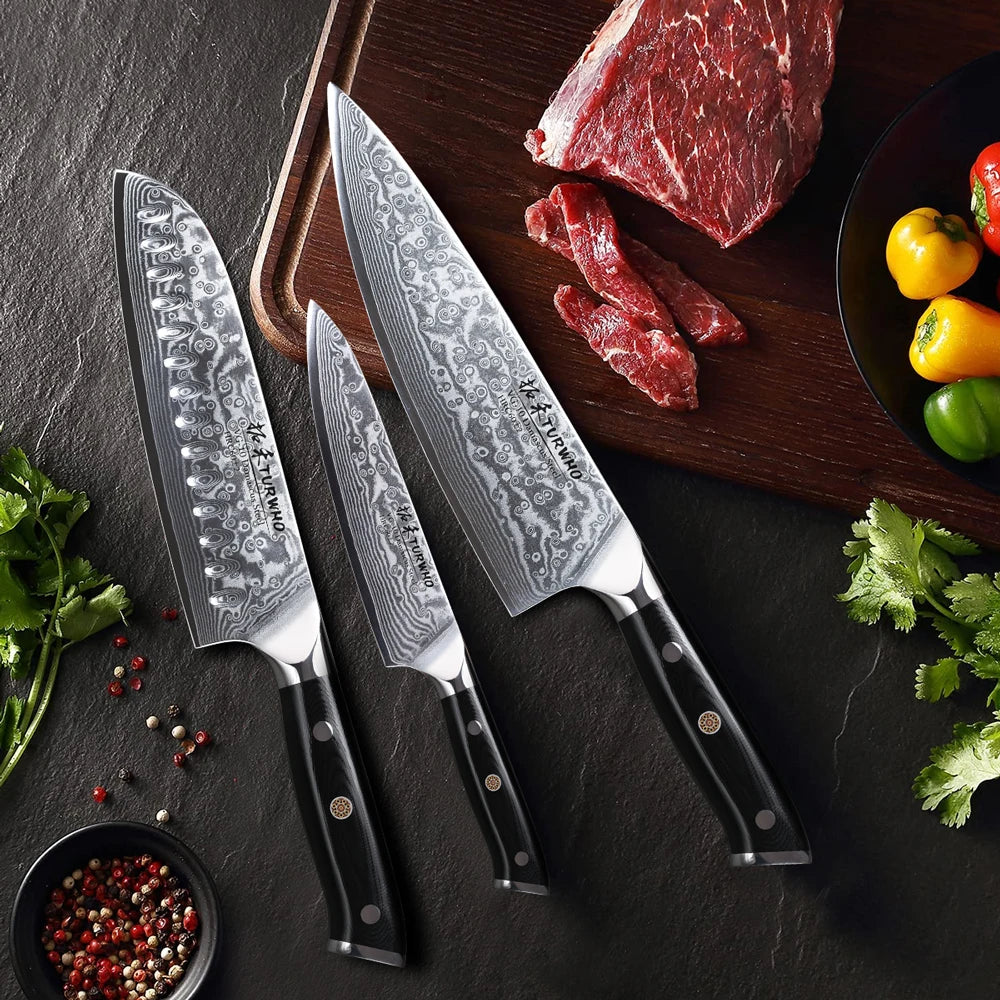 Bộ Dao Bếp Nhật 67 Lớp Damascus VG10 Siêu Bền