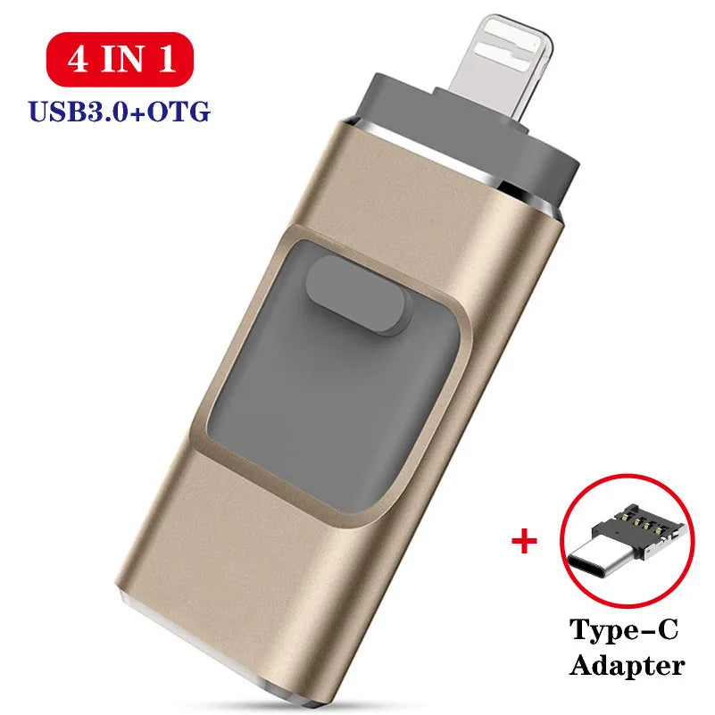 USB 3.0 4in1 OTG - Bộ nhớ ngoài đa năng cho điện thoại - Daisan Mart