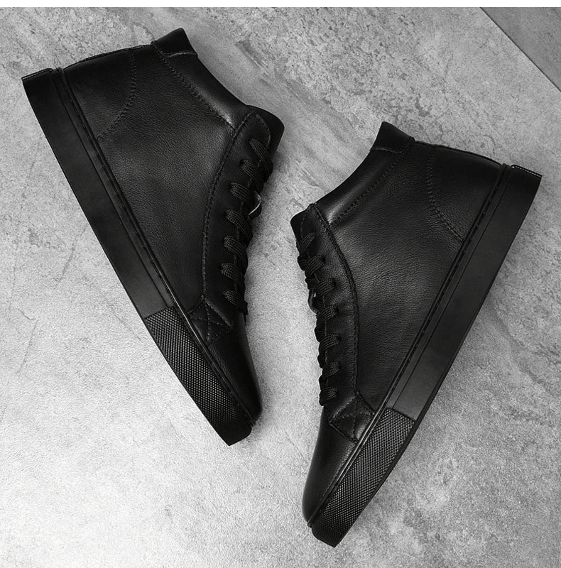 Giày Da Thật Cao Cổ Nam Trượt Ván Size Lớn 48 49