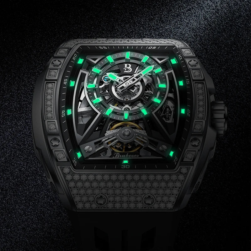 BRUBOSES 2024 - Đồng hồ nam lặn 5ATM kim cương