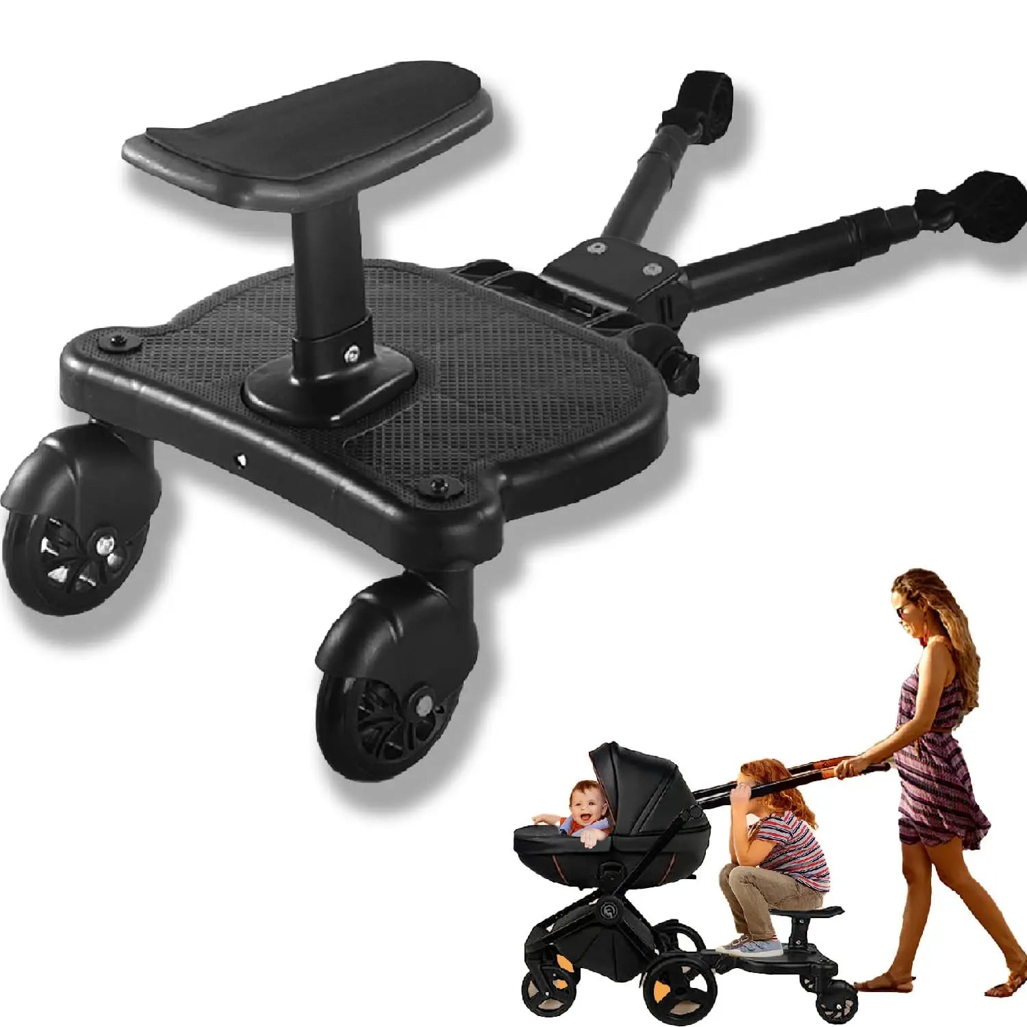 2 in 1 Sit and Stand Chair with Stroller Attachment for Second Baby