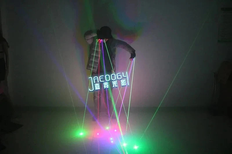 DJ Laser Gloves RGB 2in1 LED Stage Party Lights