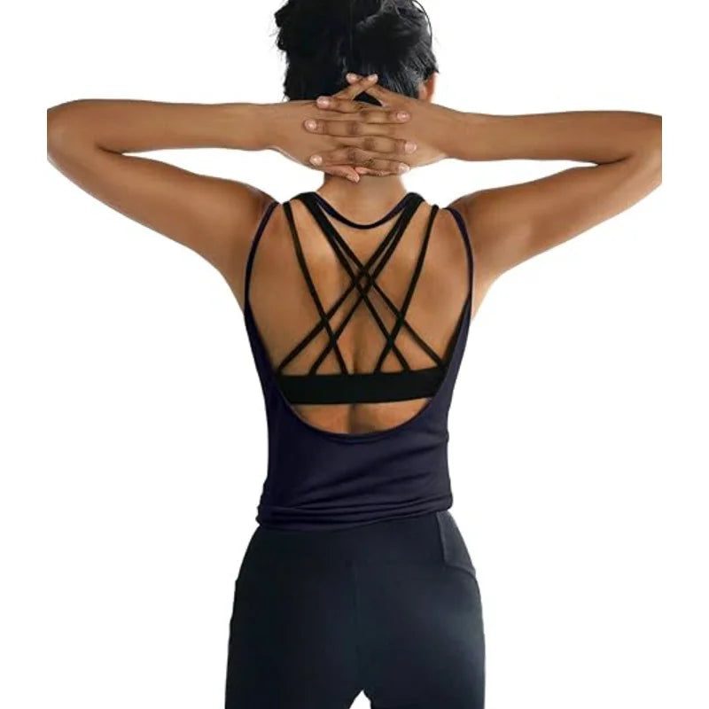 Áo Tập Yoga Nữ Lưng Hở Thoáng Mát, Thoải Mái Năng Động - Daisan Mart