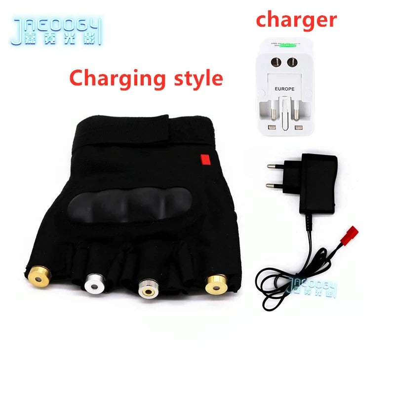 DJ Laser Gloves RGB 2in1 LED Stage Party Lights