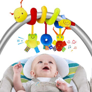 Soft twisting hanging toy for baby on stroller, car seat