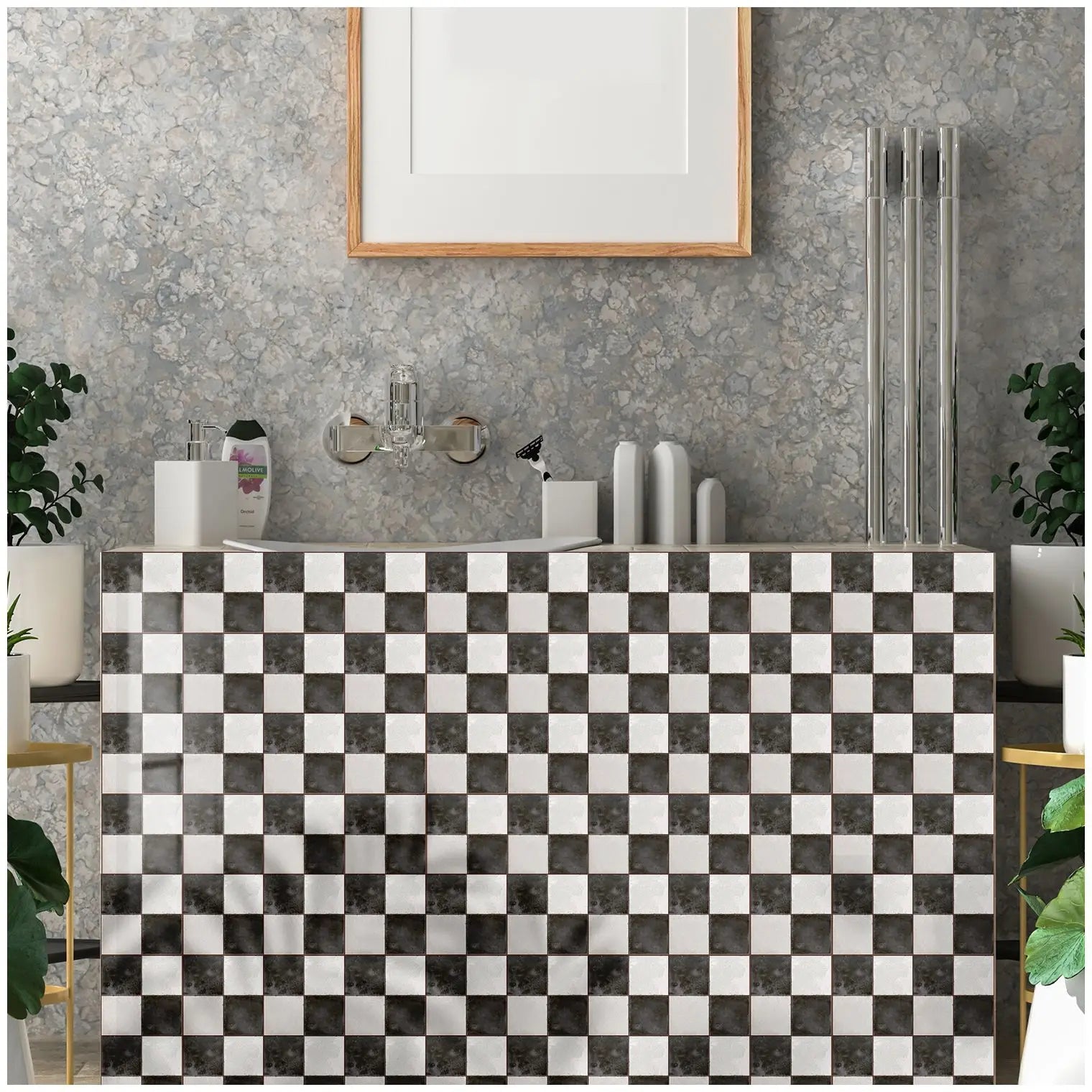 10 Waterproof Marble Mosaic Tile Stickers
