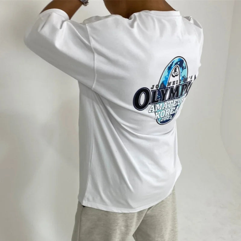 Men's Summer Loose Cotton Sports Training T-Shirt