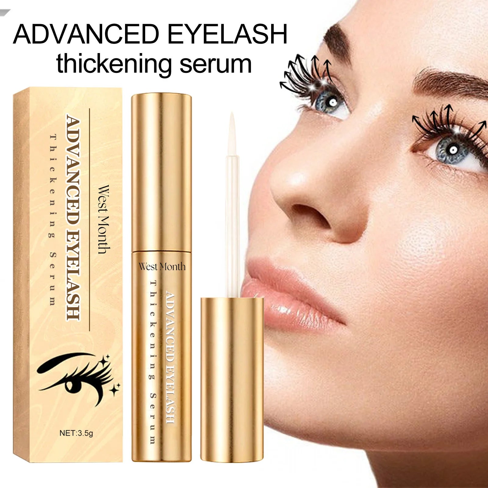 Natural Eyelash Growth Serum, Thick &amp; Curly