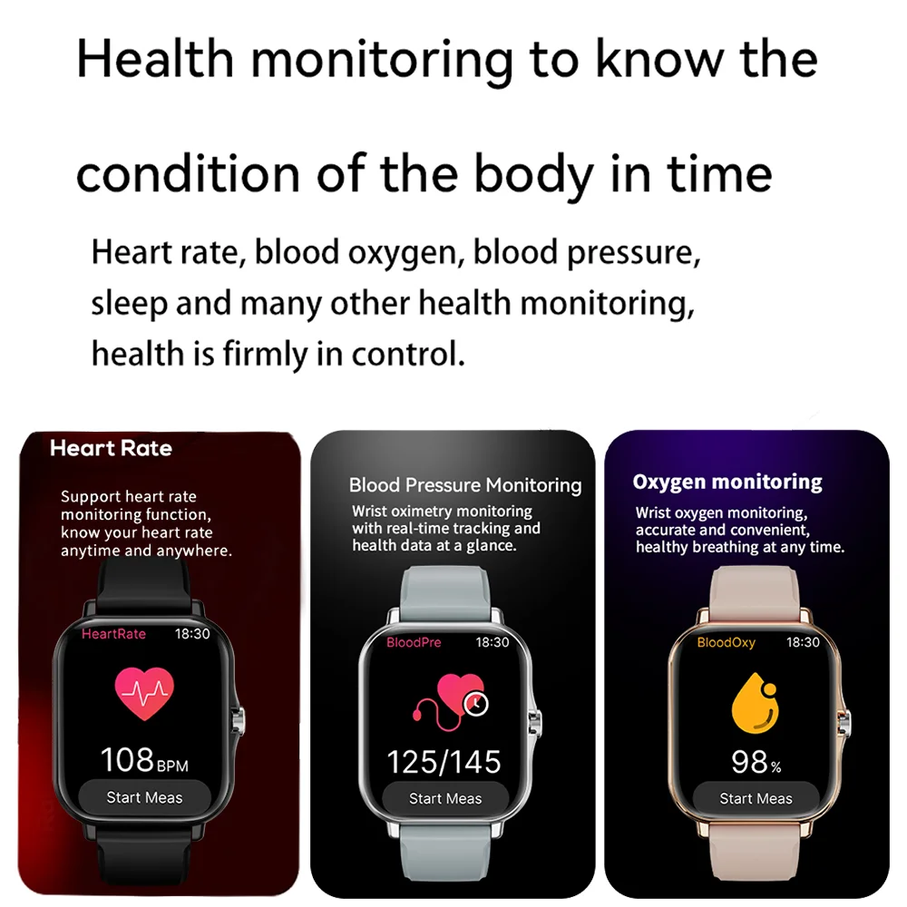 Đồng Hồ Thông Minh 1.44 Đo Huyết Áp, Oxy, Gọi Bluetooth