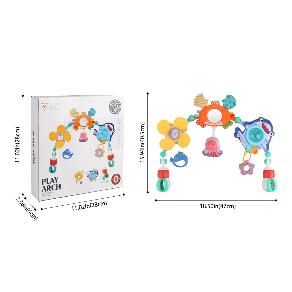 Rainbow Multi-Function Toys for Strollers &amp; Baby Car Seats