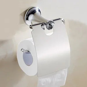 Stainless Steel Chrome Plated Bathroom Hardware Set Towel Rack Toilet Paper Holder Towel Bar Hook Bathroom Accessories Set