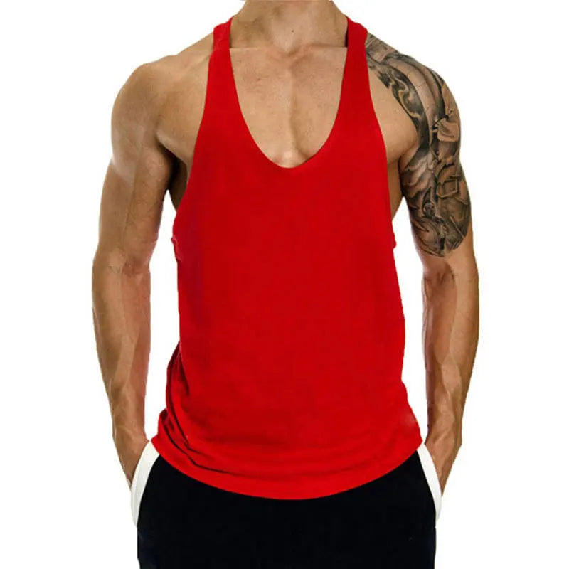 Men's Gym Tank Top 100% Cotton Cool Fit Body
