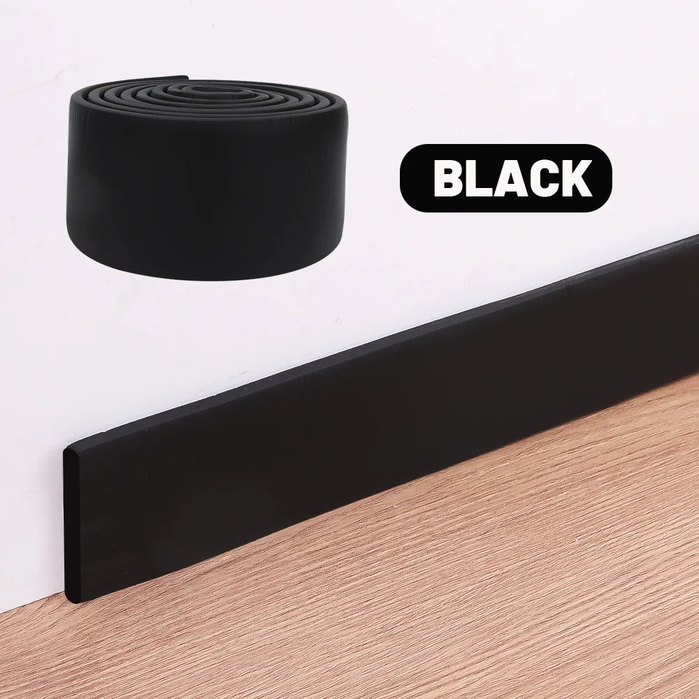 10-2M Waterproof Enclosure Self Adhesive Skirting Line 3D Wall Stickers Thickened Anti-collision Decoration Wall Corner Lines