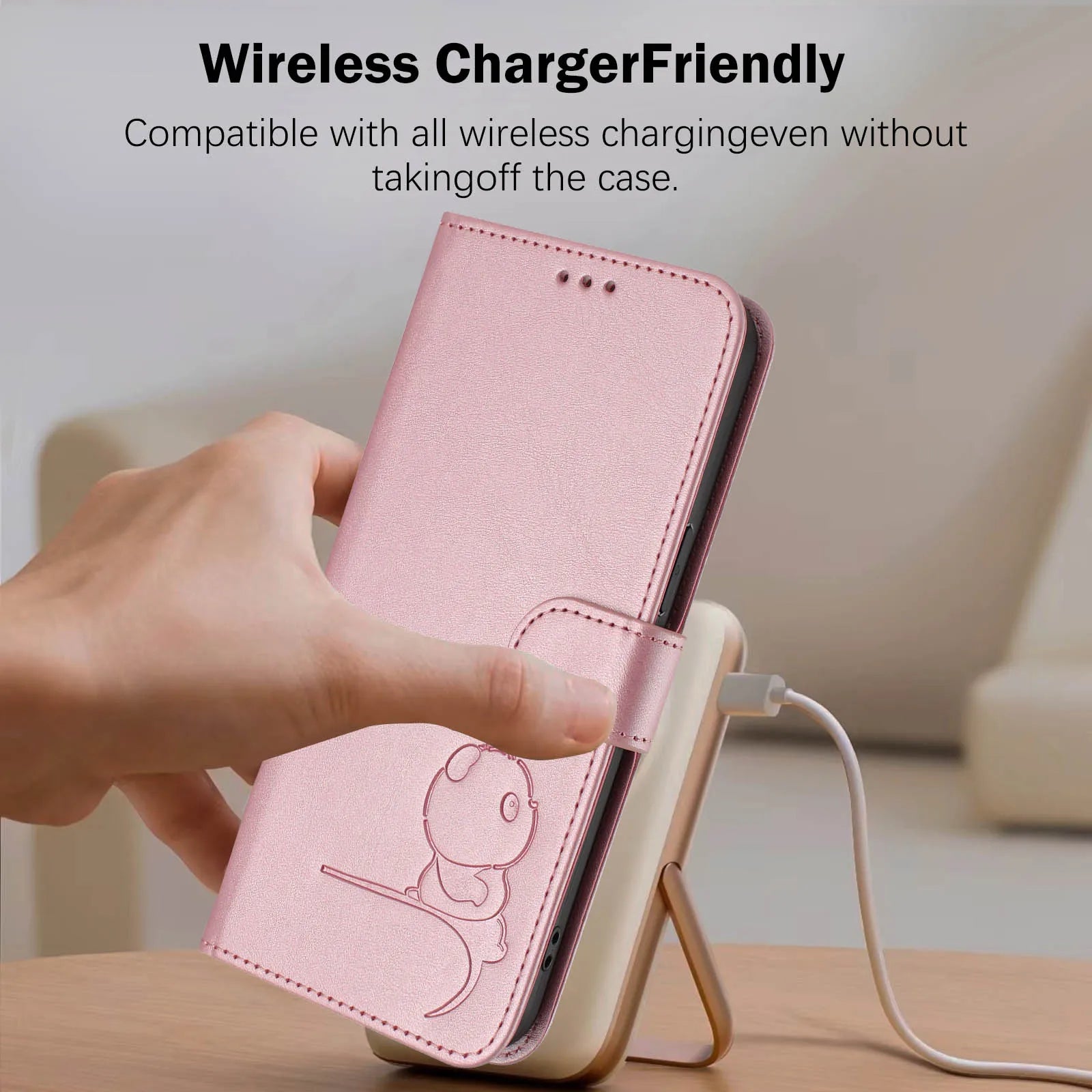 3D Bear Leather Wallet For iPhone - Multi-Functional Case