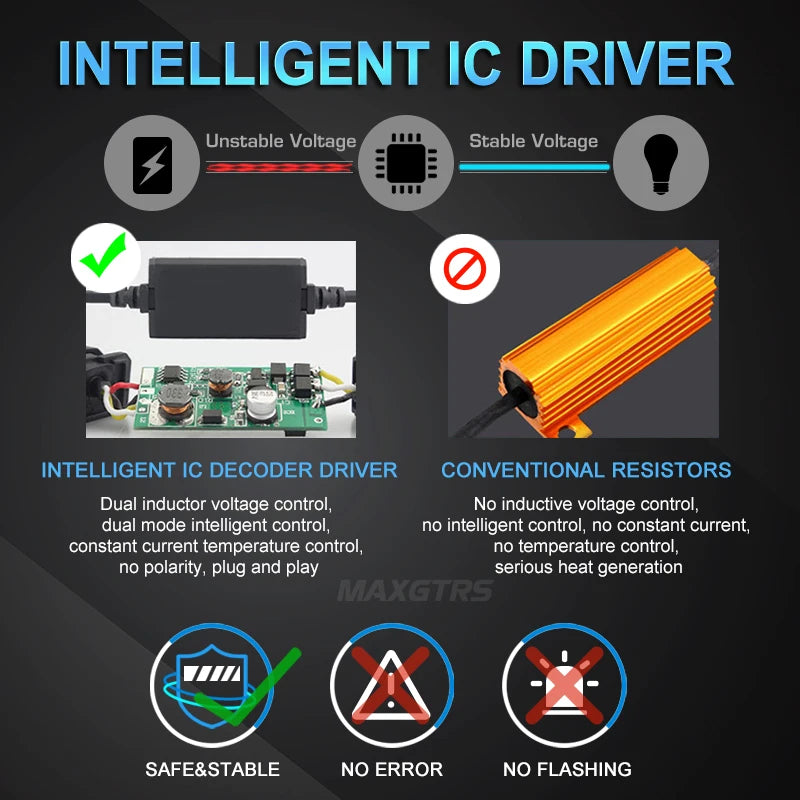 Canbus 12SMD Error-Free Color Changing LED Car Light Bulbs