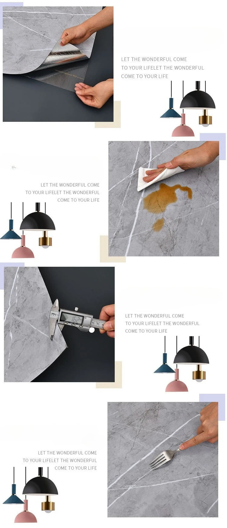 Miếng Dán Sàn Giả Đá PVC Chống Nước Tự Dán Decor - Daisan Mart
