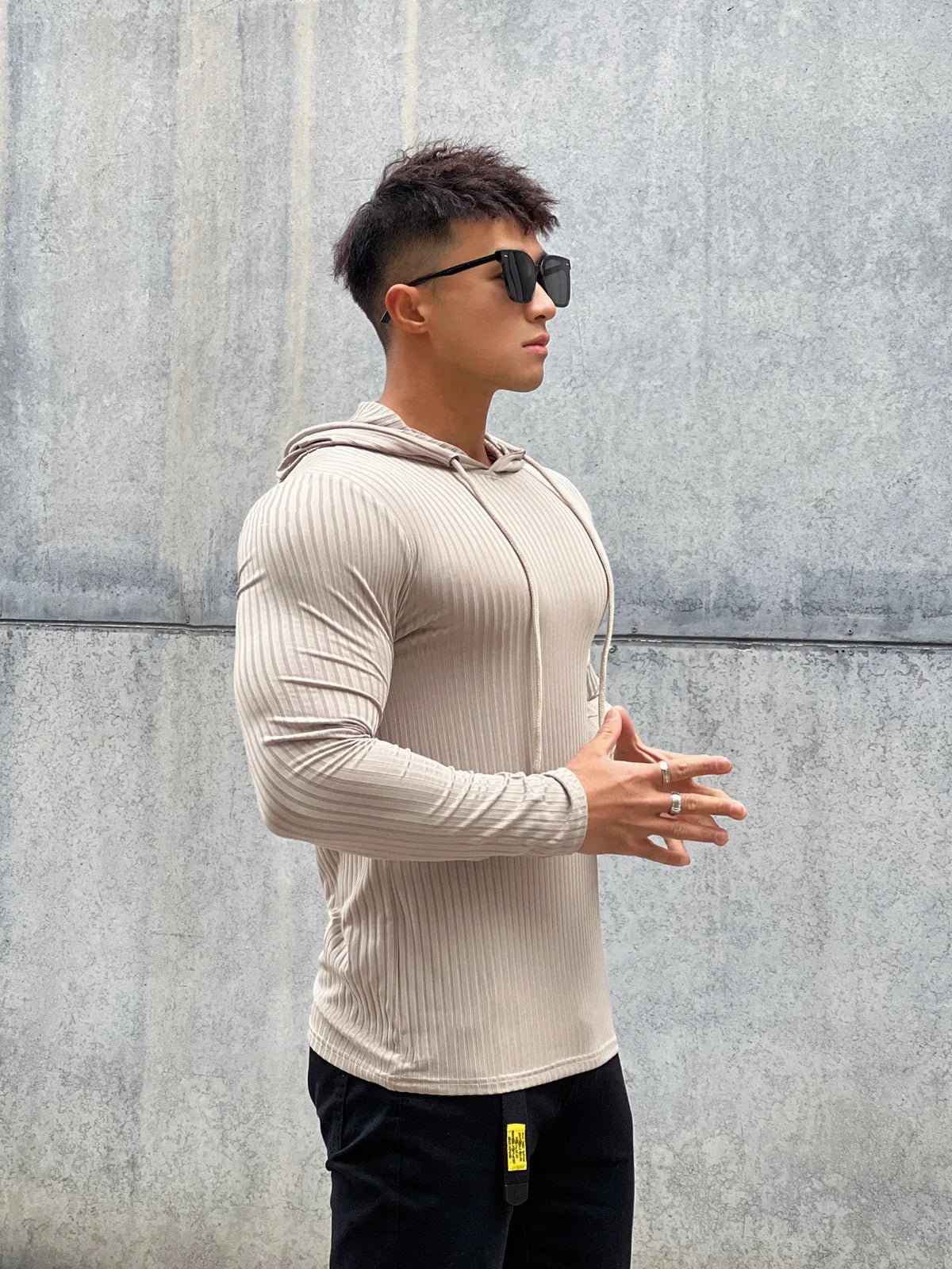 Men's Breathable Long Sleeve Gym Fitness Sports Shirt