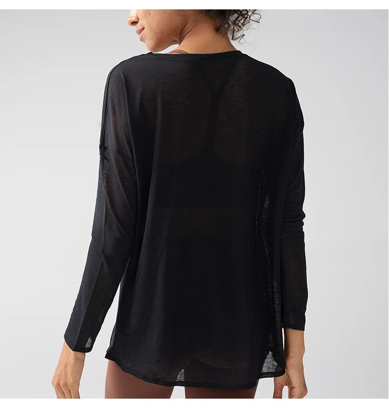 Women's Long Sleeve Quick Dry Sports Shirt - Gym, Yoga, Running