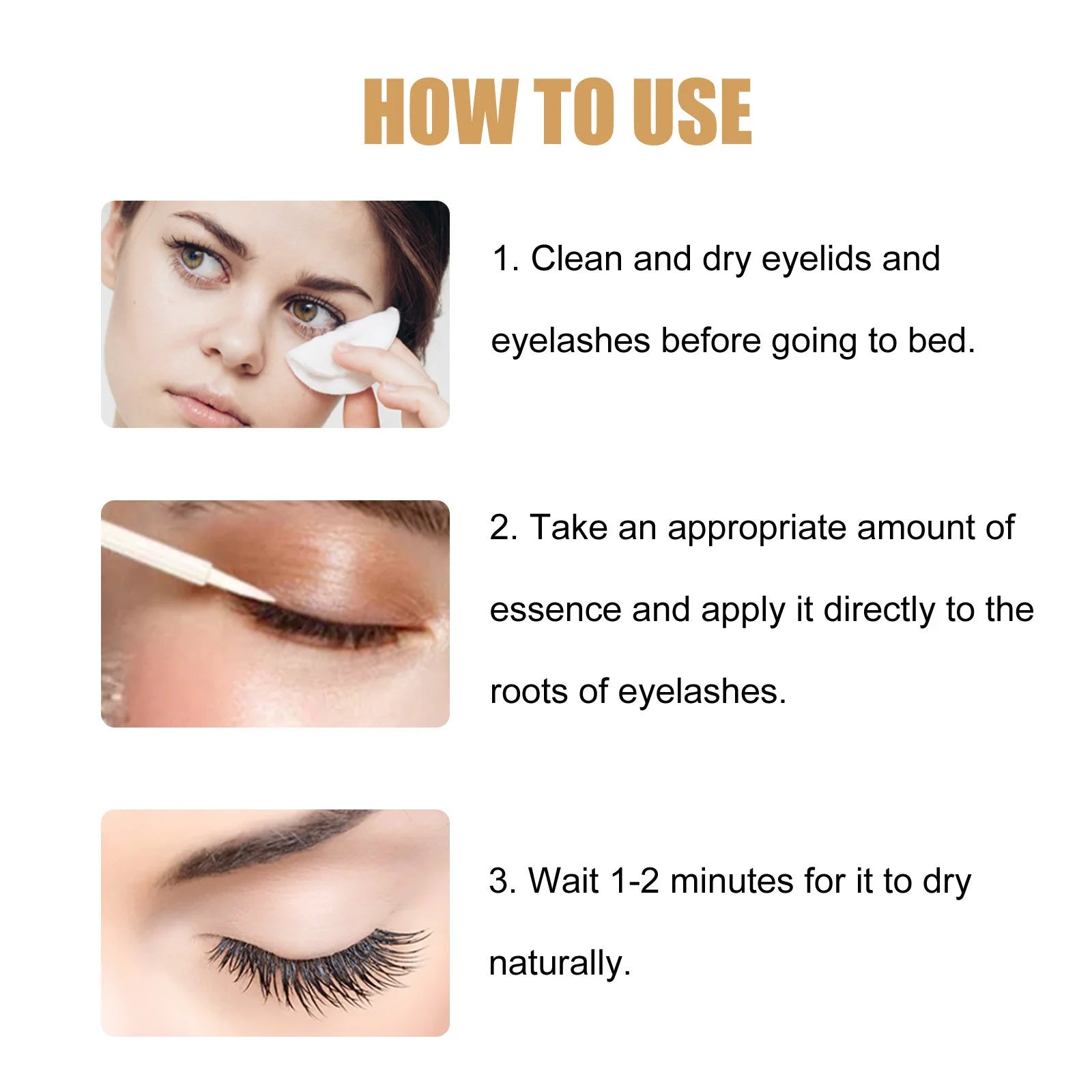 Natural Eyelash Growth Serum, Thick &amp; Curly