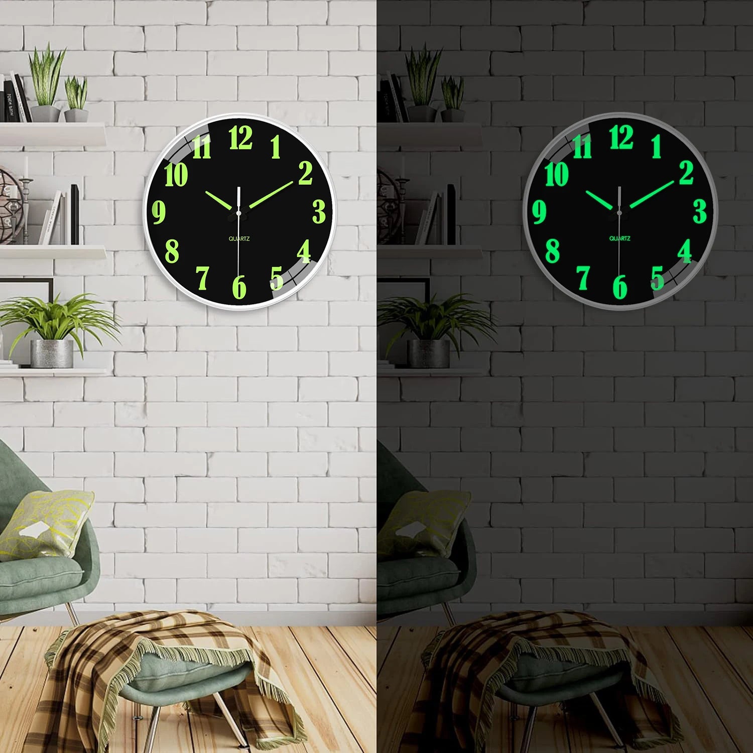 Silent Luminous Wall Clock