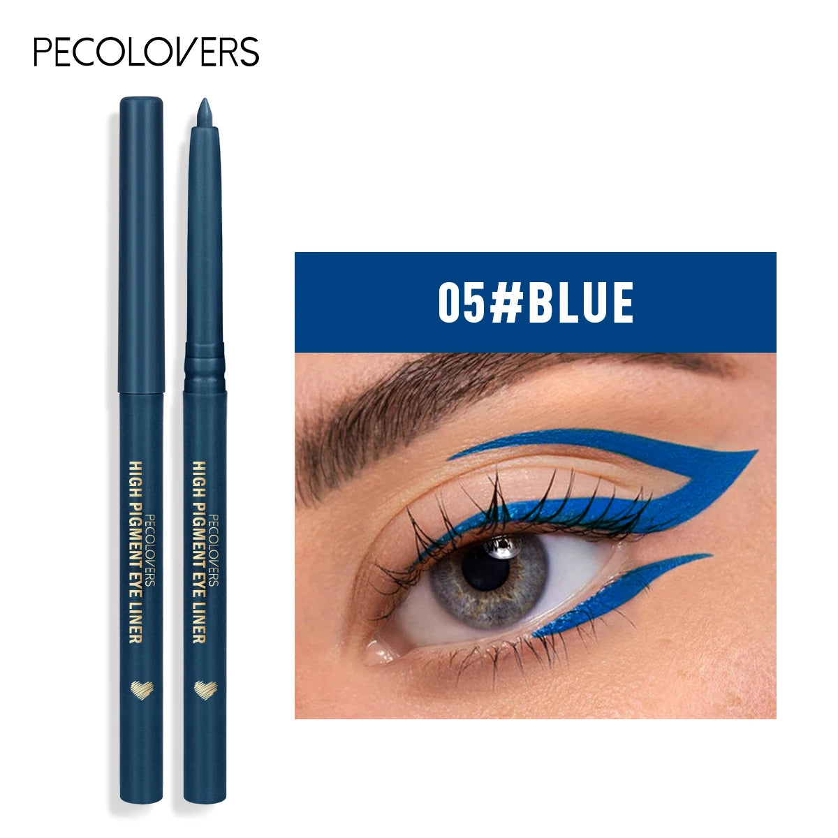 White Brown Blue Gel Eyeliner Waterproof, Soft, Long-lasting