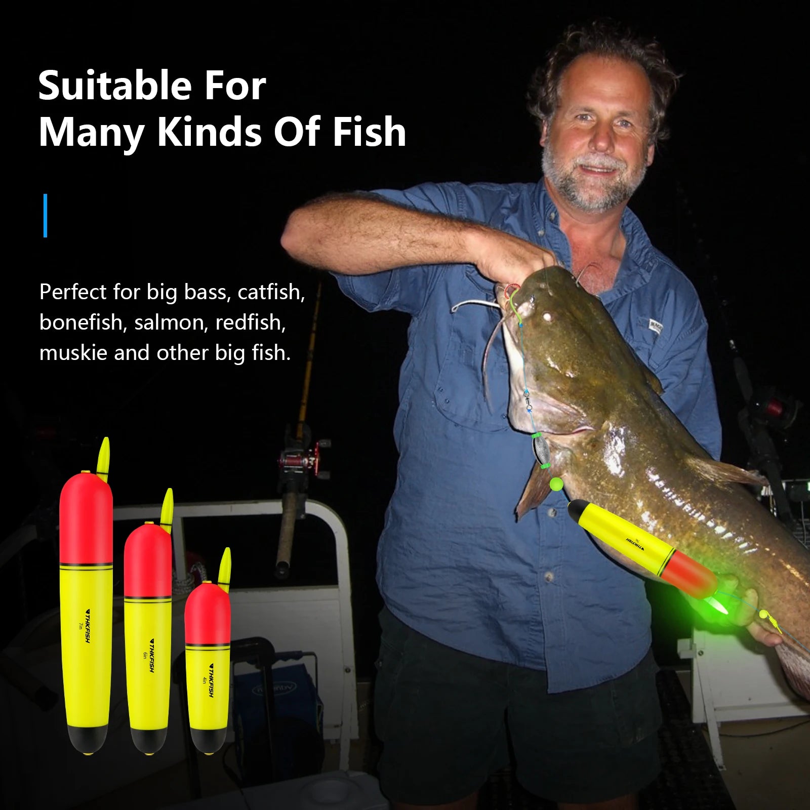 Phao Câu Đêm LED THKFISH - Bộ 2 Chiếc Phát Sáng