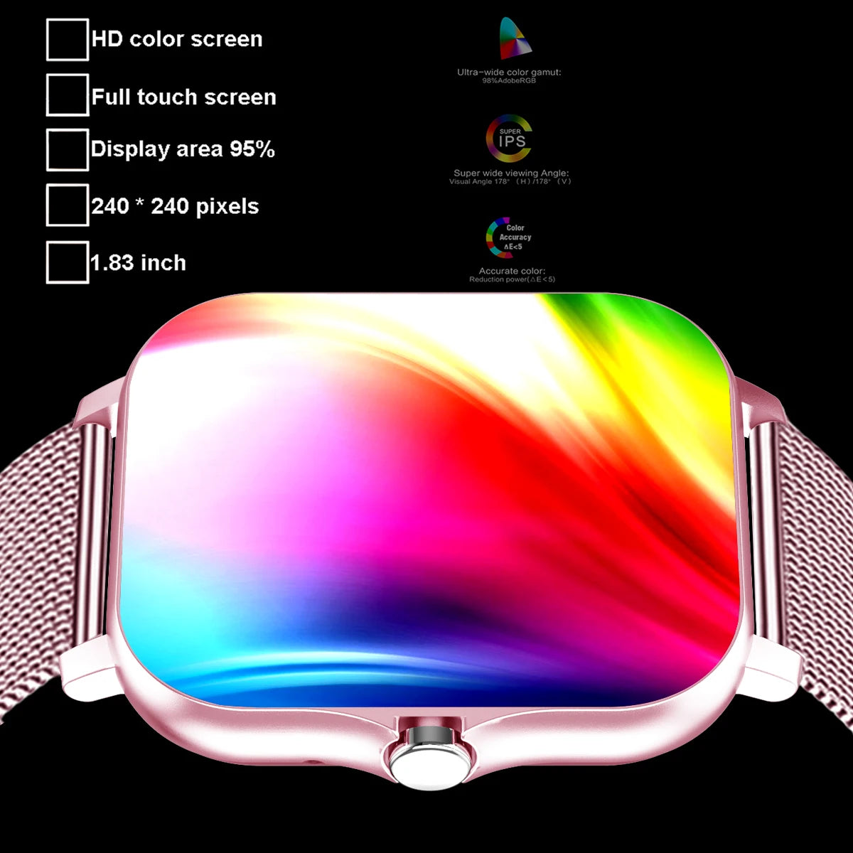 Đồng Hồ Thông Minh 2025 AMOLED, Gọi BT, Đo Nhịp Tim