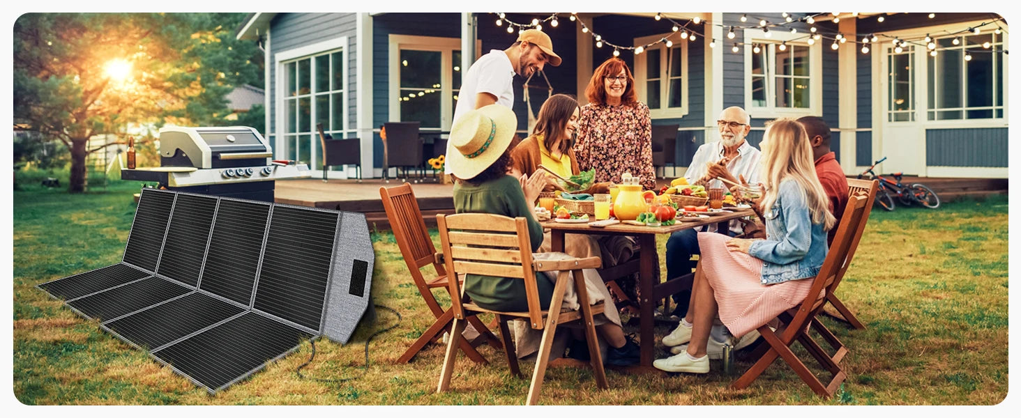 CTOLITY 400W Portable Solar Panel SP400 41V 9.8A Foldable Solar Charger Folding Bag Outdoor Power Supply RV, Camping, Off-Grid