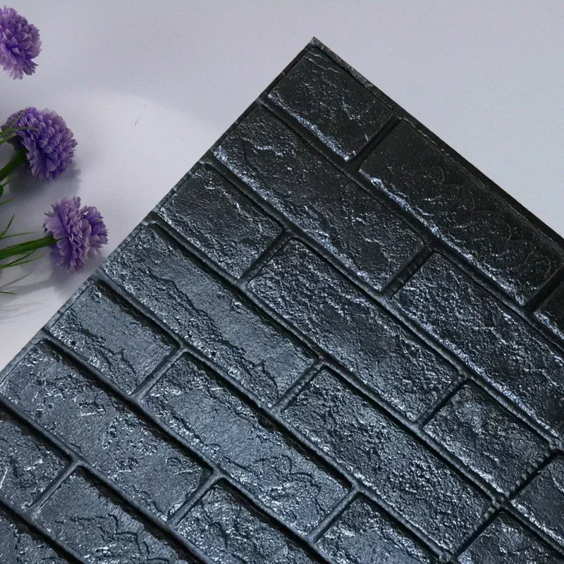 Self-Adhesive Foam Wallpaper Sticker 3D Imitation Brick Wall Sticker for Living Room Bedroom Home Kitchen Bathroom Decoration