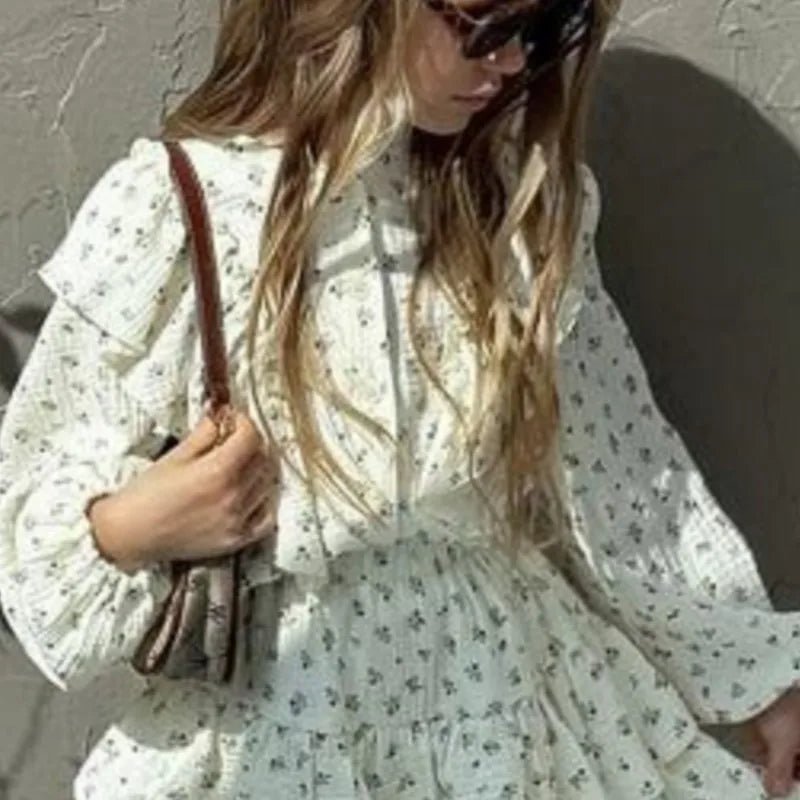 Baby Girl Floral Outfits 2-Piece Layered Top &amp; Skirt 2-7 Years Old