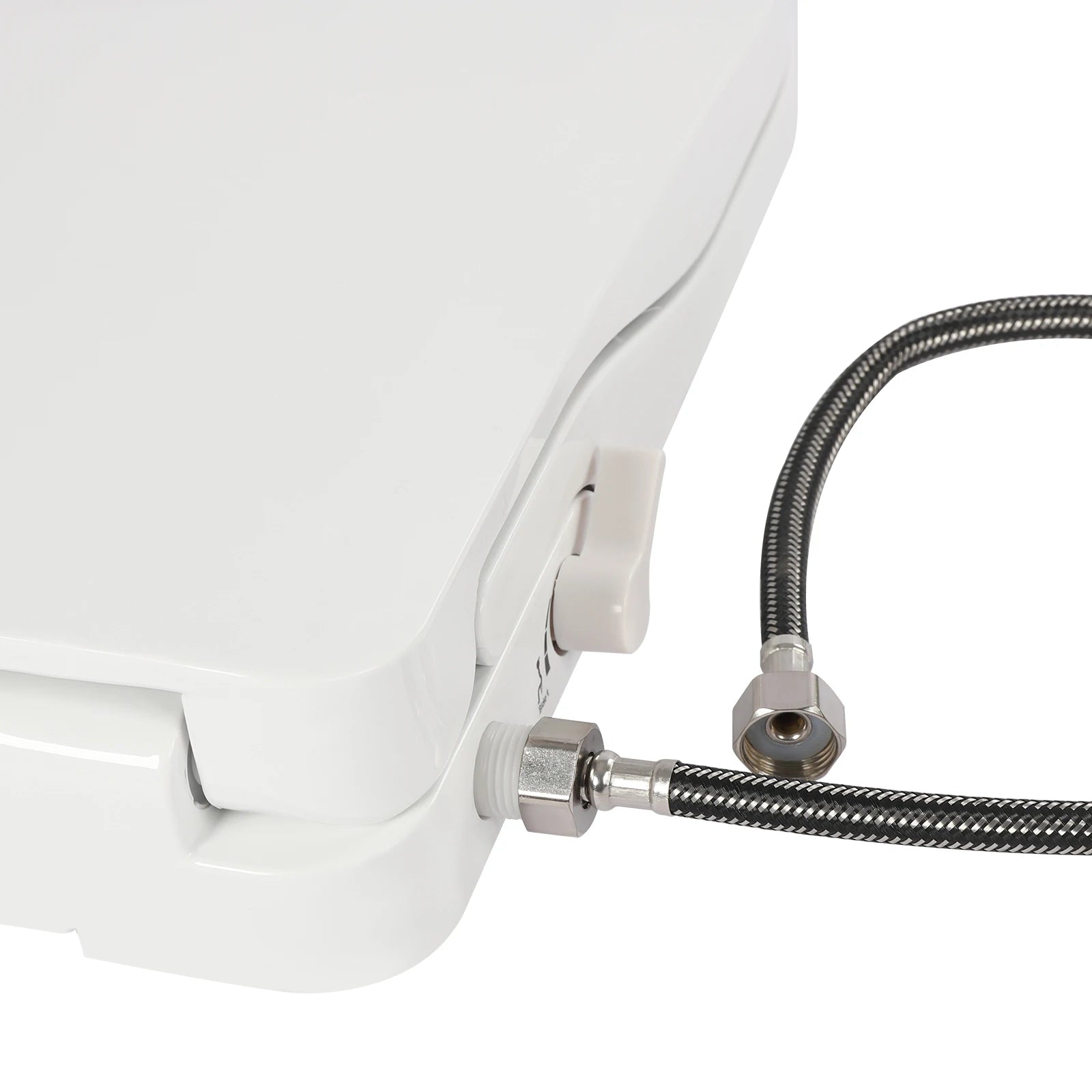 Non-Electric Bidet Toilet Seat White Dual Nozzle System - Bidet with Easy Installation Fits Elongated Toilets - Daisan Mart