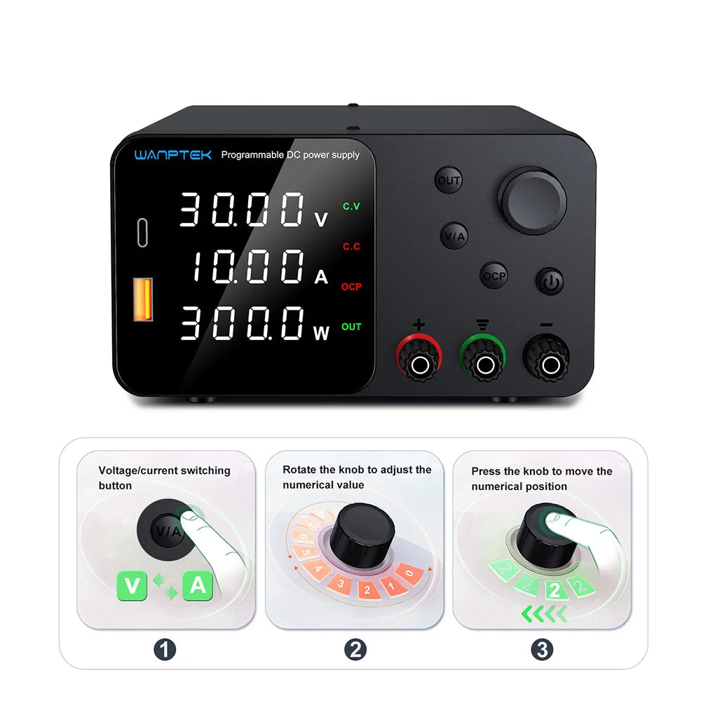 Wanptek USB adjustable power supply for lab