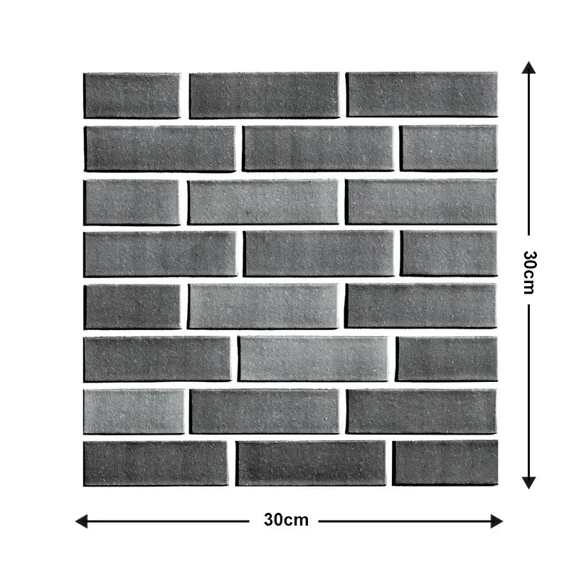 5/10PCS Stereo Wall Stickers Self-adhesive Wallpaper Brick Pattern Creative Stick Heatproof Vinyl Waterproof Kitchen Home Decor