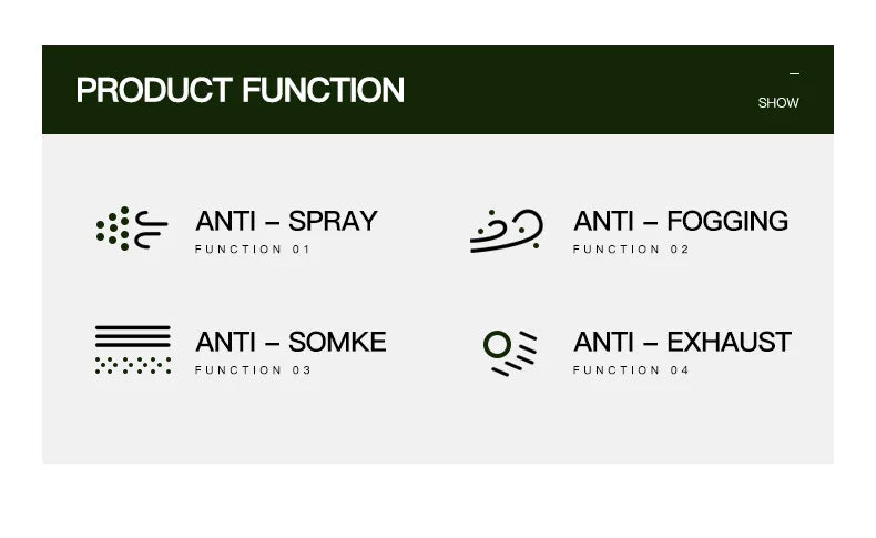 Mặt Nạ Kính Bảo Vệ Toàn Diện Chống Tia Nước