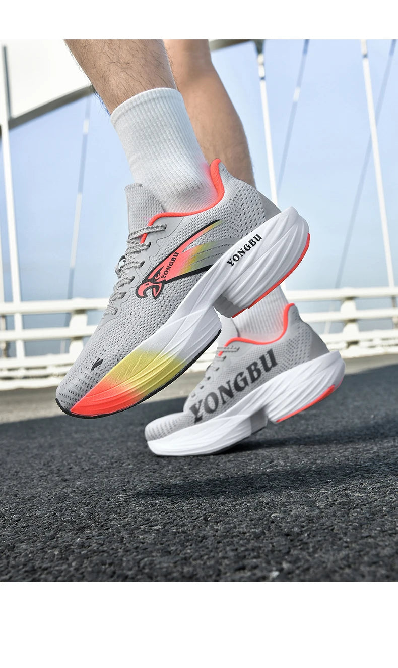 Giày Chạy Bộ Đệm Khí Carbon Nhẹ Êm Chân Chống Trượt