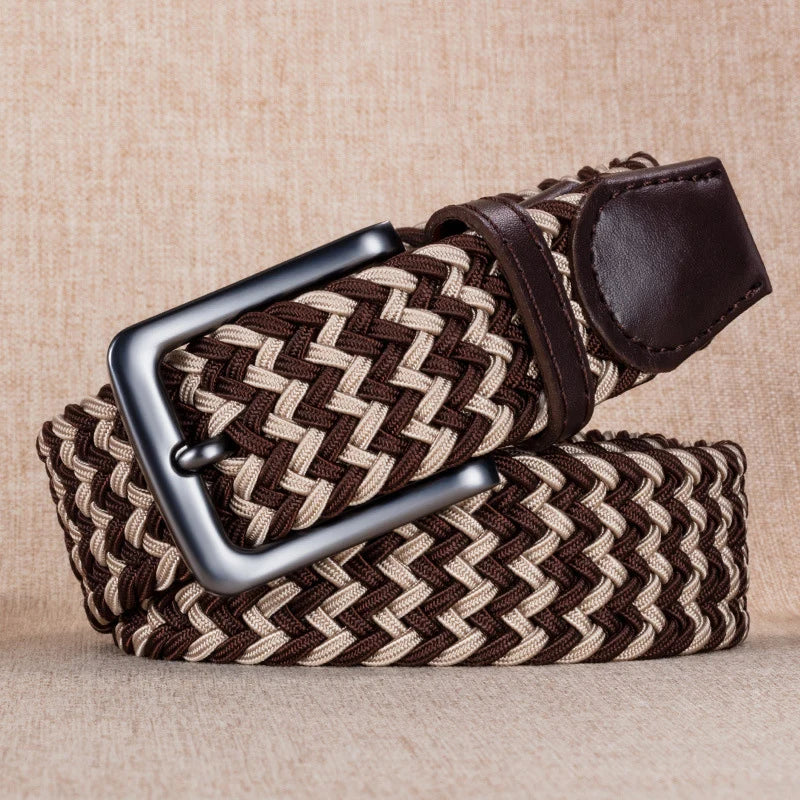 Thắt Lưng Nam Cao Cấp Vải Bố Phối Màu Khóa Kim Hợp Kim