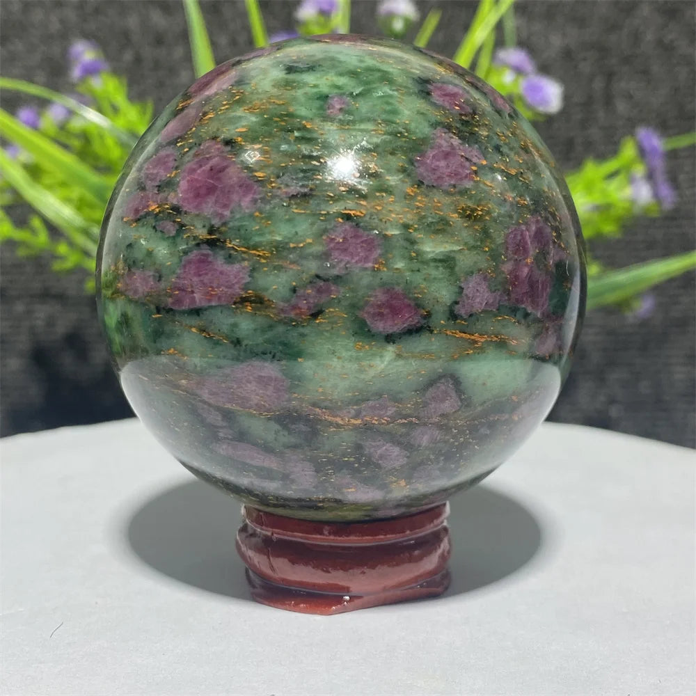 Natural Emerald &amp; Ruby Energy Ball