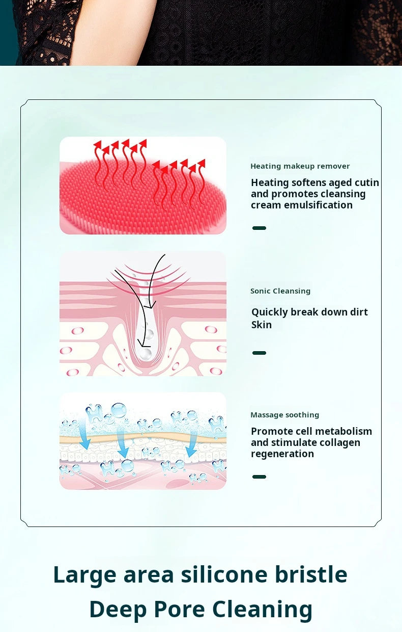 Multi-function Deep Cleansing Warm Vibrating Facial Cleanser