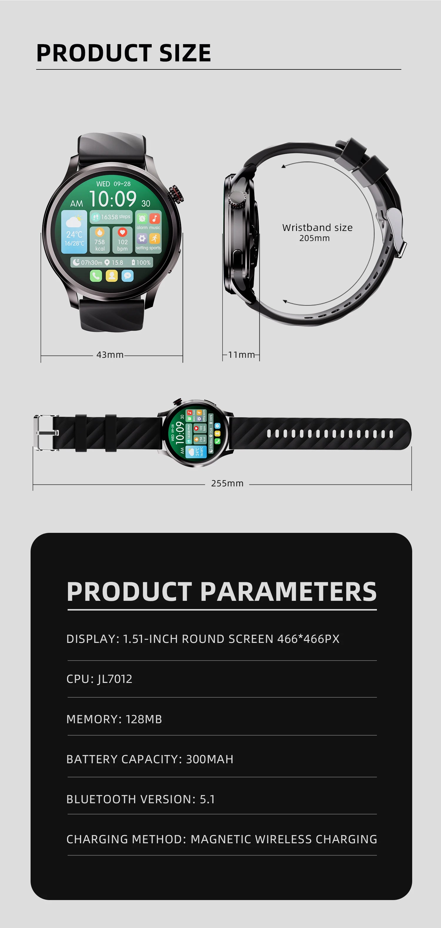 Đồng Hồ Thông Minh SK51: Màn Hình AMOLED, GPS, NFC