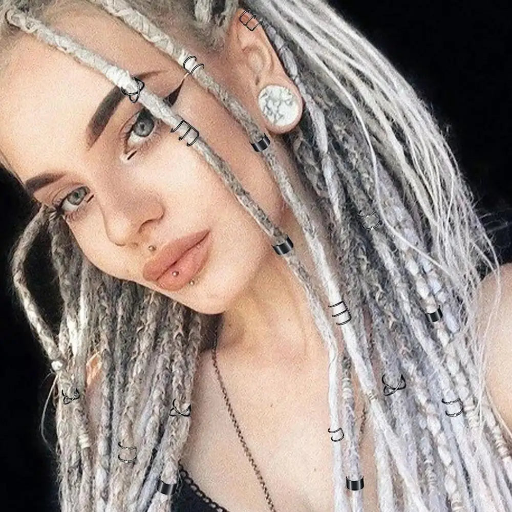 12-Piece Crystal Hair Clip - Non-Piercing Hair Jewelry