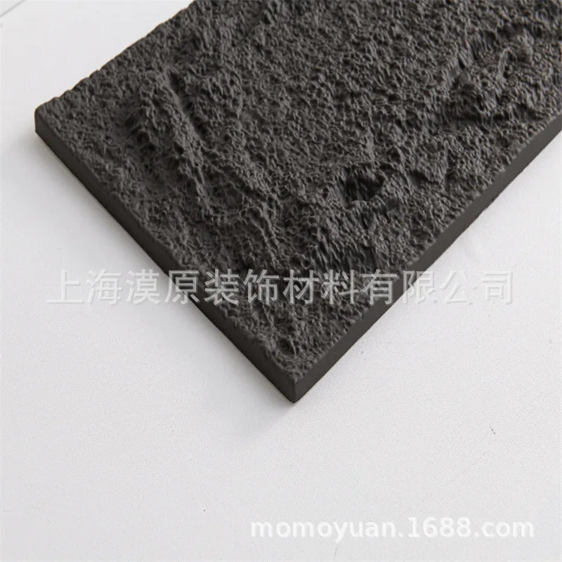 Tấm ốp tường đá 3D PU chống trượt ngoài trời 25x45